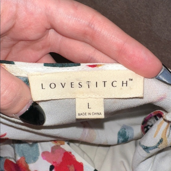 LOVESTITCH 3/4 Flare Sleeve VNeck Boho Floral Swing ALine Beach Mini Dress - Picture 6 of 7